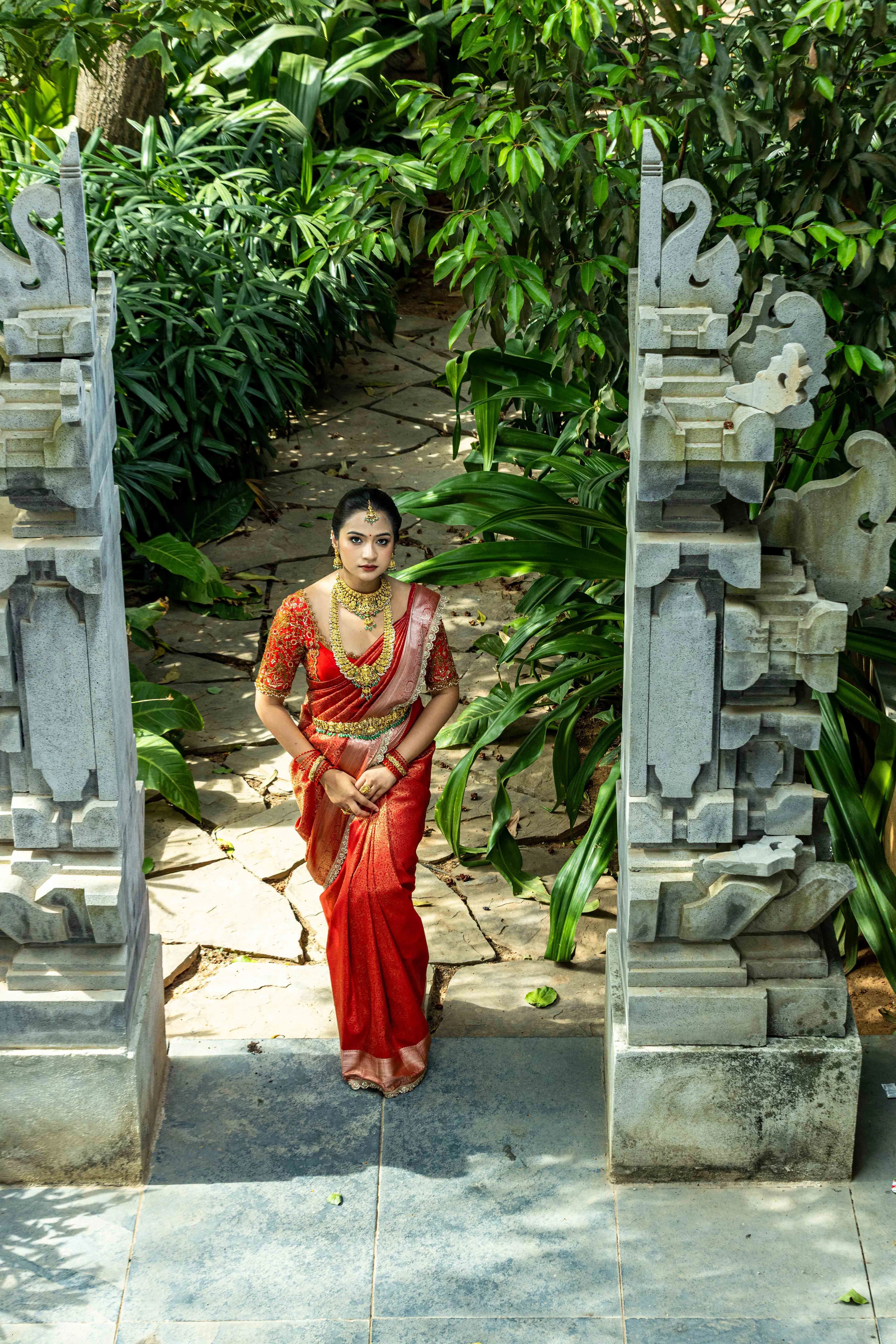 Ruby Woven Silk Saree